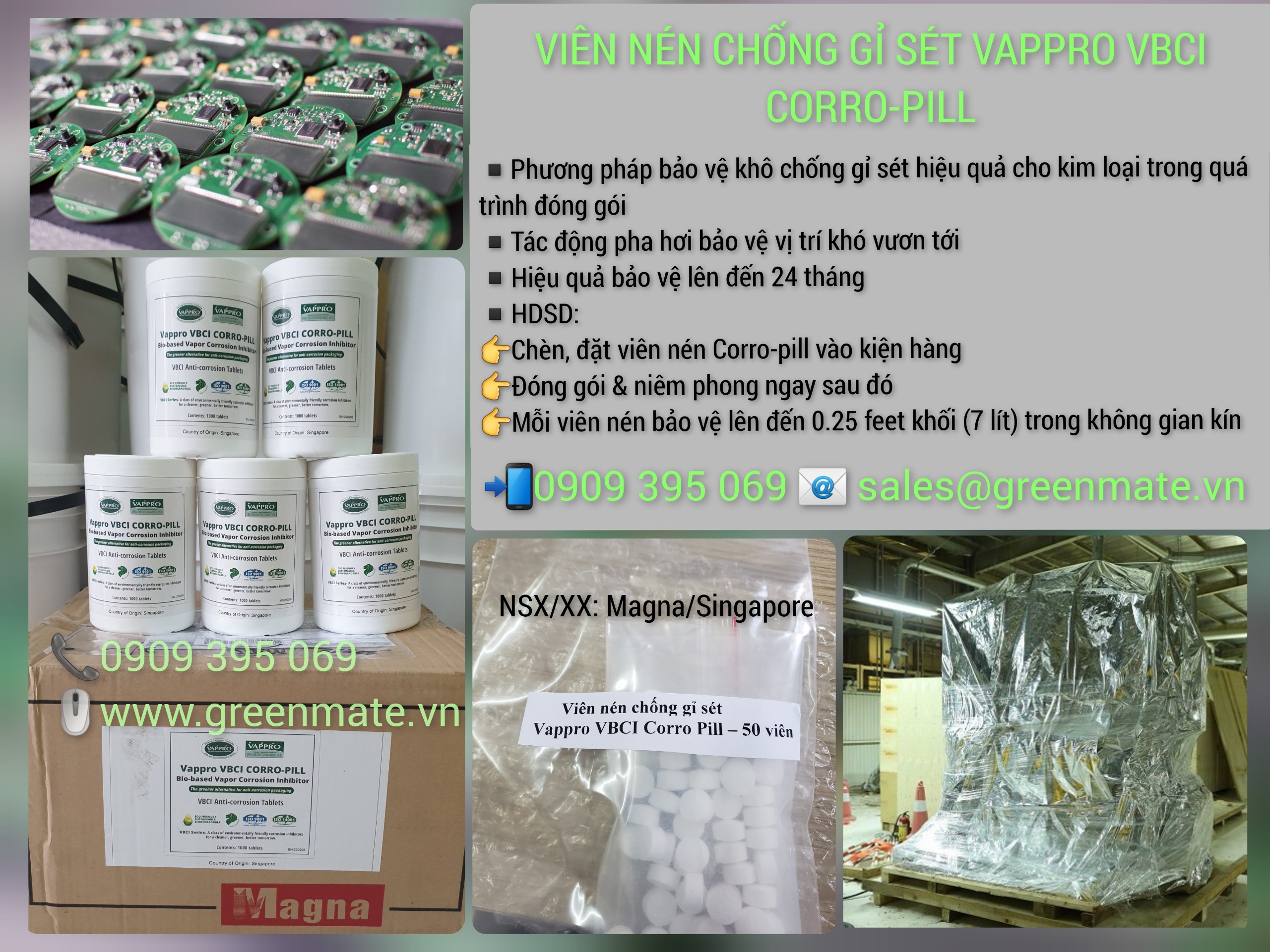 Viên nén chống gỉ sét VAPPRO VBCI- CORRO PILL